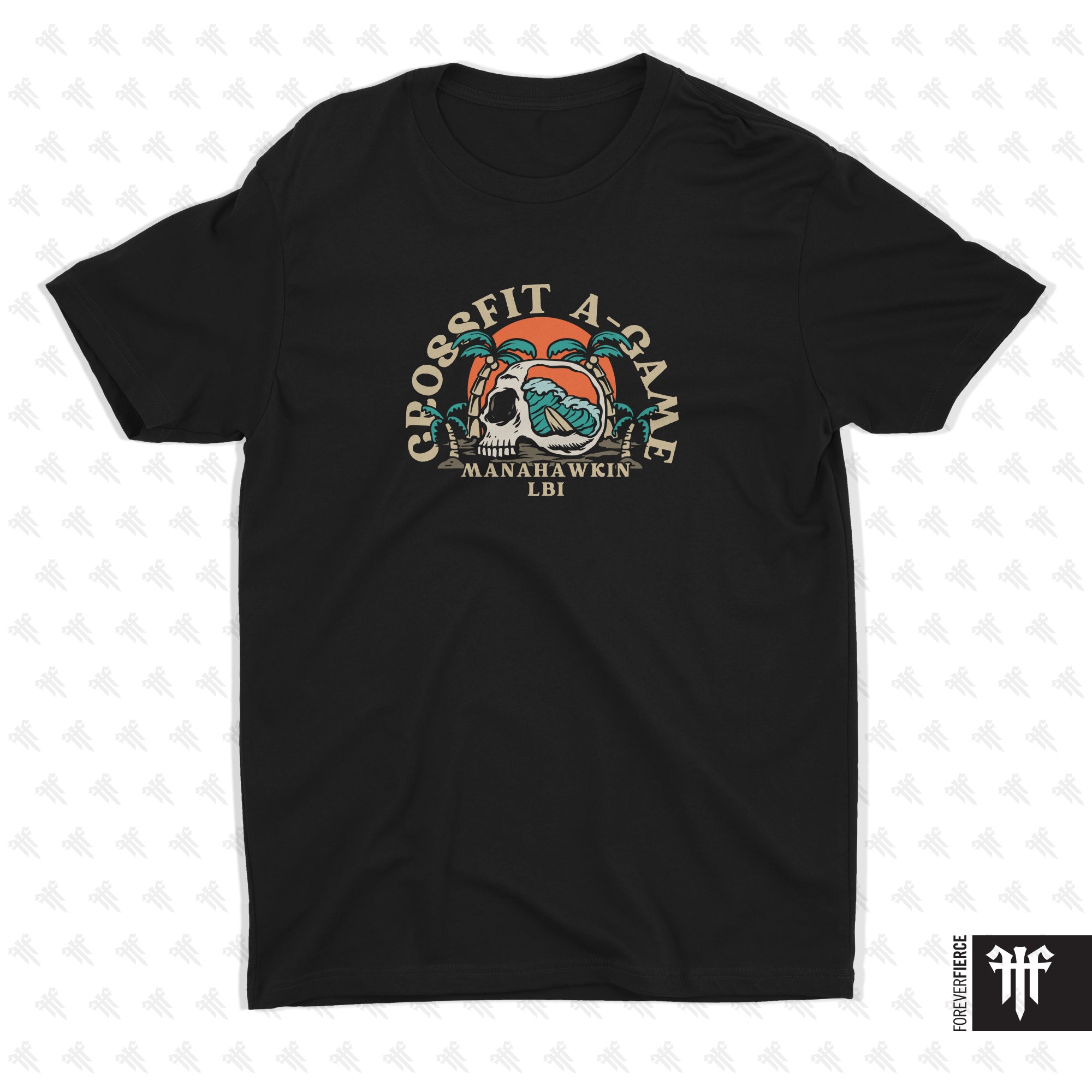 CrossFit A-Game August 2025 Beach Skull Tee