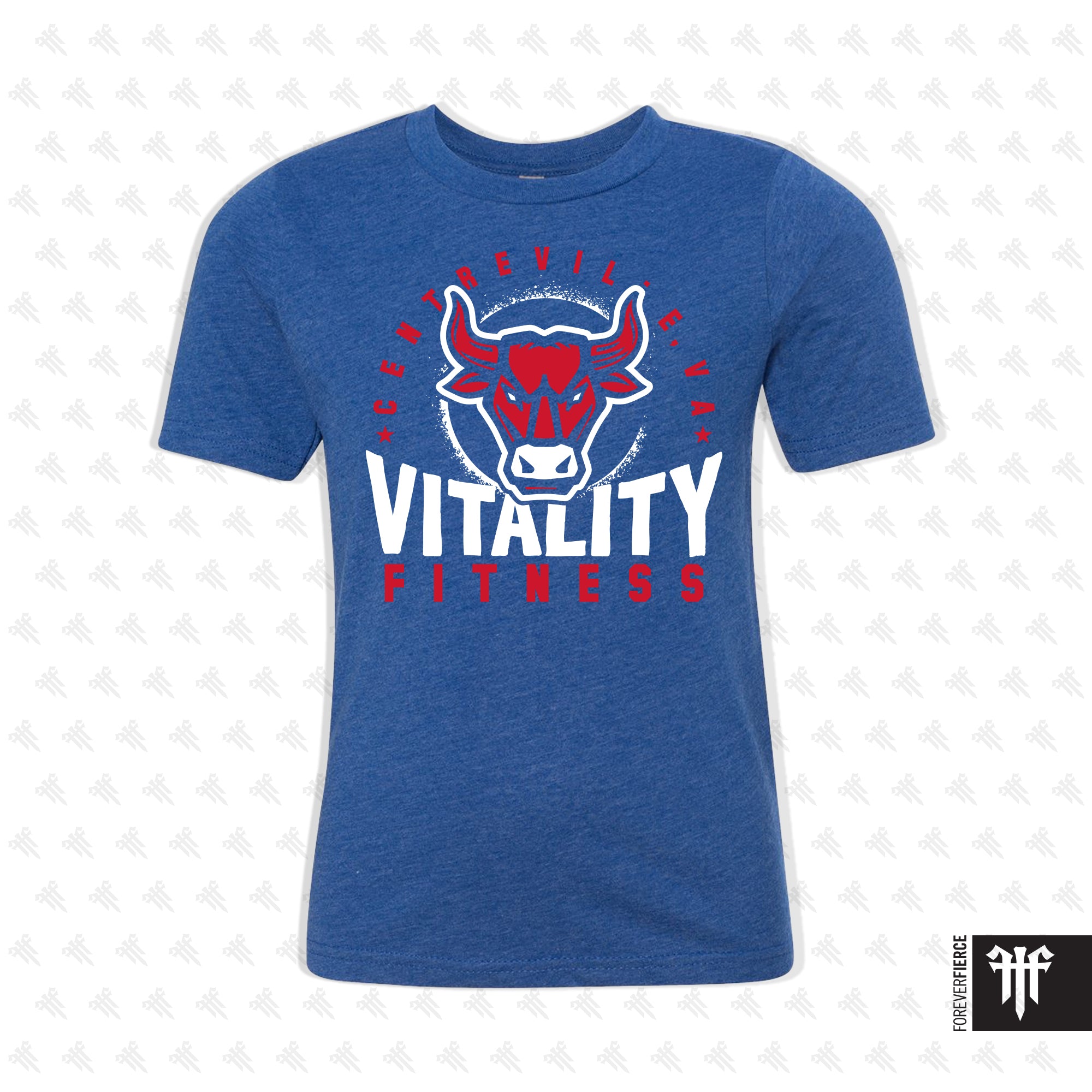 Vitality Fitness September 2025 Blue Youth Tee